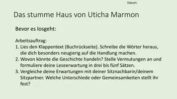 Vorschau - Unterrichtsreihen - Das stumme Haus von U. Marmon _ Materialkiste - Seite 3