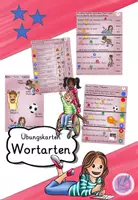Vorschau - Fördermaterial/Inklusion - Übungskarten Wortarten (Nomen, Verben und Adjektive gemischt) - Deckblatt