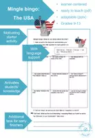 Vorschau - Arbeitsblätter - What do you know about the USA? Mingle bingo und interaktives Quiz - Deckblatt