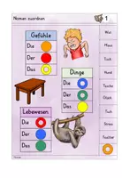 Vorschau - Fördermaterial/Inklusion - Übungskarten Nomen - Seite 3