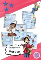 Vorschau - Fördermaterial/Inklusion - Übungskarten Verben (mit Lösungen, Trennseite und Erfolgsübersicht) - Deckblatt