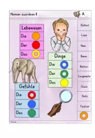 Vorschau - Fördermaterial/Inklusion - Übungskarten Wortarten mini (Nomen, Adjektive und Verben) - Seite 3