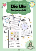 Vorschau - Mal- und Bastelvorlagen - Materialpaket UHR, Mathematik & Sachunterricht - Deckblatt