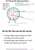 Vorschau - Mal- und Bastelvorlagen - Materialpaket UHR, Mathematik & Sachunterricht - Seite 1