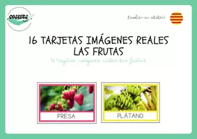 Vista previa - Tarjetas / Manipulativos - 16 TARJETAS IMÁGENES REALES LAS FRUTAS - página 1