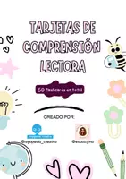 Vista previa - Refuerzo / NEE / Materiales de apoyo - Tarjetas comprensión lectora MAYÚSCULAS - página 1