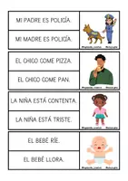 Vista previa - Refuerzo / NEE / Materiales de apoyo - Tarjetas comprensión lectora MAYÚSCULAS - página 3