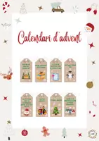 Vista previa - Tarjetas / Manipulativos - Calendari d'advent - Moments en família - Portada