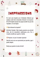 Vista previa - Tarjetas / Manipulativos - Calendari d'advent - Moments en família - página 1