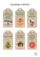 Vista previa - Tarjetas / Manipulativos - Calendari d'advent - Moments en família - página 2