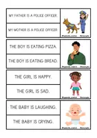 Vista previa - Refuerzo / NEE / Materiales de apoyo - Reading comprehension cards CAPITAL LETTERS - página 3