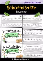 Vorschau - Arbeitsblätter - Schüttelsätze Sparpaket - 15 Minihefte | Deutsch 1. Klasse | Sätze schreiben - Seite 1