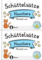 Vorschau - Arbeitsblätter - Schüttelsätze Miniheft - Haustiere | Deutsch 1. Klasse | Sätze schreiben - Seite 1