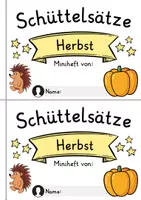Vorschau - Arbeitsblätter - Schüttelsätze Miniheft - Herbst | Deutsch 1. Klasse | Sätze schreiben - Seite 1