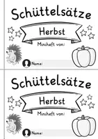 Vorschau - Arbeitsblätter - Schüttelsätze Miniheft - Herbst | Deutsch 1. Klasse | Sätze schreiben - Seite 2