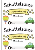 Vorschau - Mal- und Bastelvorlagen - Schüttelsätze Miniheft - Transportmittel | Deutsch 1. Klasse | Sätze schreiben - Seite 1