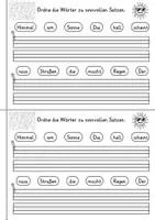 Vorschau - Arbeitsblätter - Schüttelsätze Miniheft - Wetter | Deutsch 1. Klasse | Sätze schreiben - Seite 3