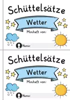 Vorschau - Arbeitsblätter - Schüttelsätze Miniheft - Wetter | Deutsch 1. Klasse | Sätze schreiben - Seite 1