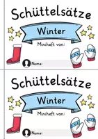 Vorschau - Mal- und Bastelvorlagen - Schüttelsätze Miniheft - Winter | Deutsch 1. Klasse | Sätze schreiben - Seite 2