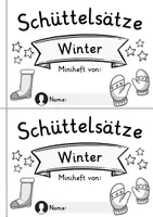 Vorschau - Mal- und Bastelvorlagen - Schüttelsätze Miniheft - Winter | Deutsch 1. Klasse | Sätze schreiben - Seite 3