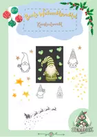 Vorschau - Mal- und Bastelvorlagen - Bunte Weihnachtswichtel 🧑🎄 - Deckblatt