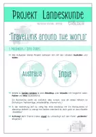 Vorschau - Arbeitsblätter - Projekt Landeskunde (India, Australia) + Writing: Qualivorbereitung - Deckblatt