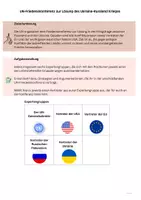Vorschau - Arbeitsblätter - Russland-Ukraine Konflikt Friedenskonferenz - Deckblatt