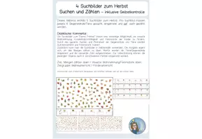 Vorschau - Arbeitsblätter - Materialpaket 20 Suchbilder Zählen bis 10 / Wahrnehmung - Seite 1