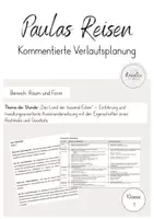 Vorschau - Stundenentwürfe - Paulas Reisen - Verlaufsplanung (Quadrat/Rechteck) - Deckblatt