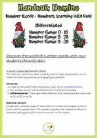 Aperçu - Jeux - Anglais: Domino Noël Mots de nombre 0-10 0-20 0-30 - Page 2