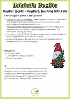 Aperçu - Jeux - Anglais: Domino Noël Mots de nombre 0-10 0-20 0-30 - Page 3