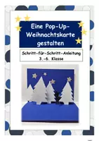Vorschau - Mal- und Bastelvorlagen - Pop-Up Weihnachtskarte gestalten: Schritt für Schritt - Deckblatt