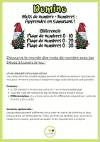 Vista previa - Juegos / Gamificación - Francés: Dominó Navidad 0-10, 0-20 0-30 Números Noël - página 1