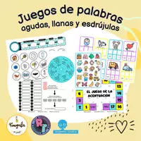 Vista previa - Hojas de trabajo - Juegos de palabras agudas, llanas y esdrújulas - Portada