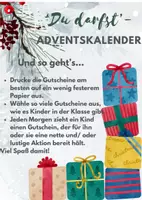 Vorschau - Aufgabenkarten - Du darfst - Adventskalender (Gutscheine für jeden Tag) - Seite 1