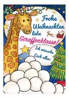 Vorschau - Mal- und Bastelvorlagen - Weihnachtsgrüße GIRAFFENKLASSE - Seite 1