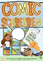 Vorschau - Arbeitsblätter - Comic selbst schreiben im Sommer – Kreatives Schreiben - Deckblatt