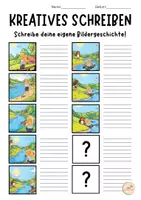 Vorschau - Stationenlernen - kreatives Schreiben im Sommer - Comic & Bildergeschichte - Seite 2