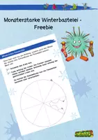 Vorschau - Mal- und Bastelvorlagen - Monsterstarke Winterbastelei - Freebie - Deckblatt