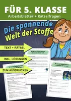 Vorschau - Arbeitsblätter - Stoffe & ihre Eigenschaften – Chemie für Klasse 5 einfach erklärt - Deckblatt