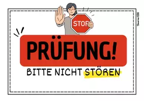 Vorschau - Poster - Classroom Management - Achtung Prüfung | Schilder - Seite 1