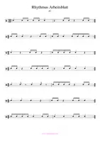 Vorschau - Arbeitsblätter - Rhythmusübungen mit einfachen Noten und Pausen - Deckblatt
