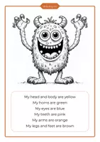 Vista previa - Hojas de trabajo - Paint the monster LOWERCASE LETTERS - página 1
