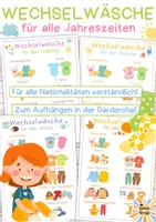 Vorschau - Poster - Bildkarten Wechselwäsche/Wechselkleidung Jahreszeiten Kindergarten/KITA - Deckblatt