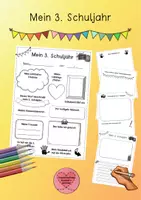 Vorschau - Arbeitsblätter - Mein 3. Schuljahr für Erinnerungsordner/Portfolio - Deckblatt