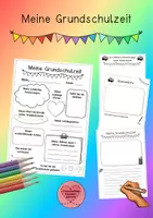 Vorschau - Arbeitsblätter - Meine Grundschulzeit für Erinnerungsordner/Portfolio - Deckblatt