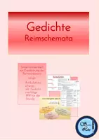 Vorschau - Stundenentwürfe - Unterrichtsstunde zur Erarbeitung von Reimschemata - Deckblatt