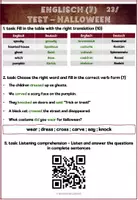 Vorschau - Arbeitsblätter - Halloween - Englisch Test mit Listening - Seite 2