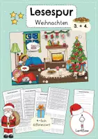 Vorschau - Arbeitsblätter - Lesespur Weihnachten | Kl. 3 + 4 - Deckblatt