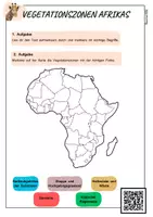 Vorschau - Arbeitsblätter - Afrika - Vegetationszonen | Arbeitsblatt | Erdkunde | GPG - Seite 1